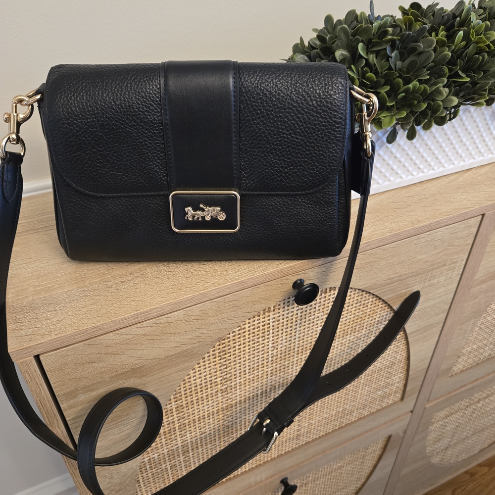 Black Leather Crossbody Bag